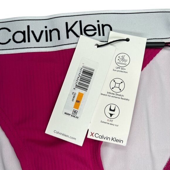 Calvin Klein Swim Bottoms Women's Size Small Logo Waistband Bikini - Picture 7 of 8